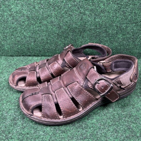 Merrell Bracken Brown Leather Fisherman Slingback Sandals Size 10 Men’s